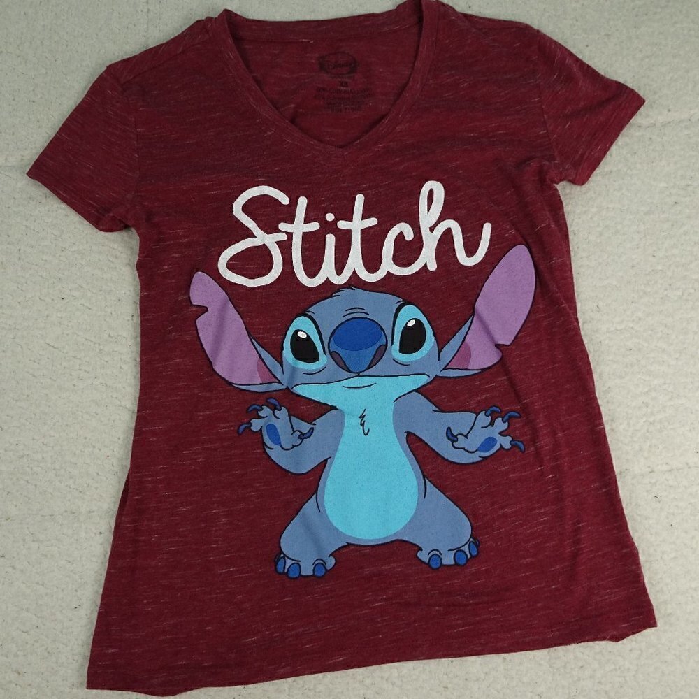 Disney Burgundy Stitch Shirt X-Small